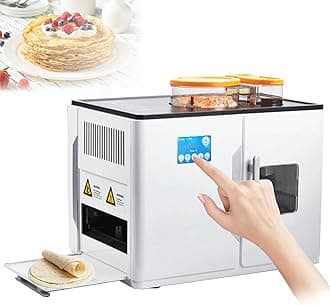 Fully Automatic Roti Maker, Electric Chapati Tortilla Pancake Making Machine, Intelligent Touch Screen, One Key to Make 20 Pcs/One Time for Chapati, Flour Tortilla, Dosa, Tawa