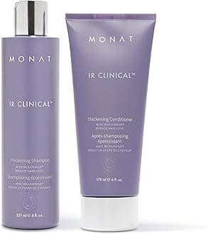 MONAT IR Clinical Thickening Shampoo & Conditioner Set – Hair Strengthening & Volumizing System for Thicker, Fuller-Looking Strands – Natural Hair Care with Rosemary, Mint & Pea Extract