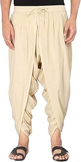 Urali® Men's Solid 100% Cotton Dhoti Pants - D100A