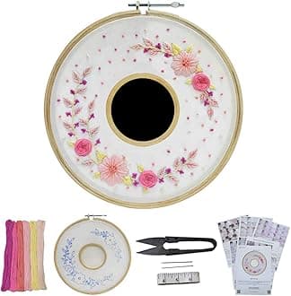 Embroiderymaterial DIY Embroidery Cross Stitch Art Kit-Craft Materials & Printed Tutorial Pages Included