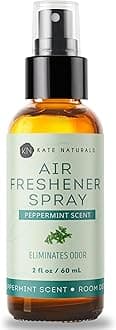 Kate Naturals Peppermint Air Freshener Spray for Room & Car with Natural Mint. Peppermint Spray for Bathroom & Linen (2 fl oz, Travel Size, Pet Safe, Non Toxic)