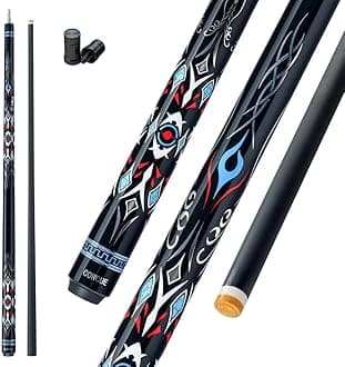 CRICAL Carbon Fiber Pool Cue COWCUE Series Low Deflection Billiards Cue Stick 58" Professional Pool Table Sticks for Adults -12.5mm Tip, Weight 19OZ (Adjustable), 3/8 * 8 Joint