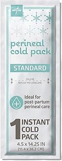 Medline Standard Perineal Cold Packs, 4.5 x 14.25, Pack of 24, Green
