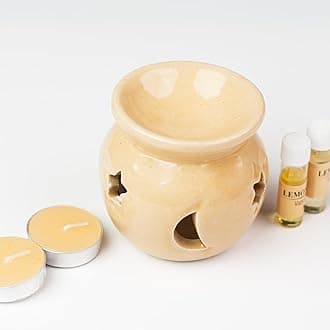 AuraDecor Fragrance Heat Diffuser Gift Set with Tealight Candles || HomeDecor || Diffuser Set || Tealight || Candles(Lemon Grass)