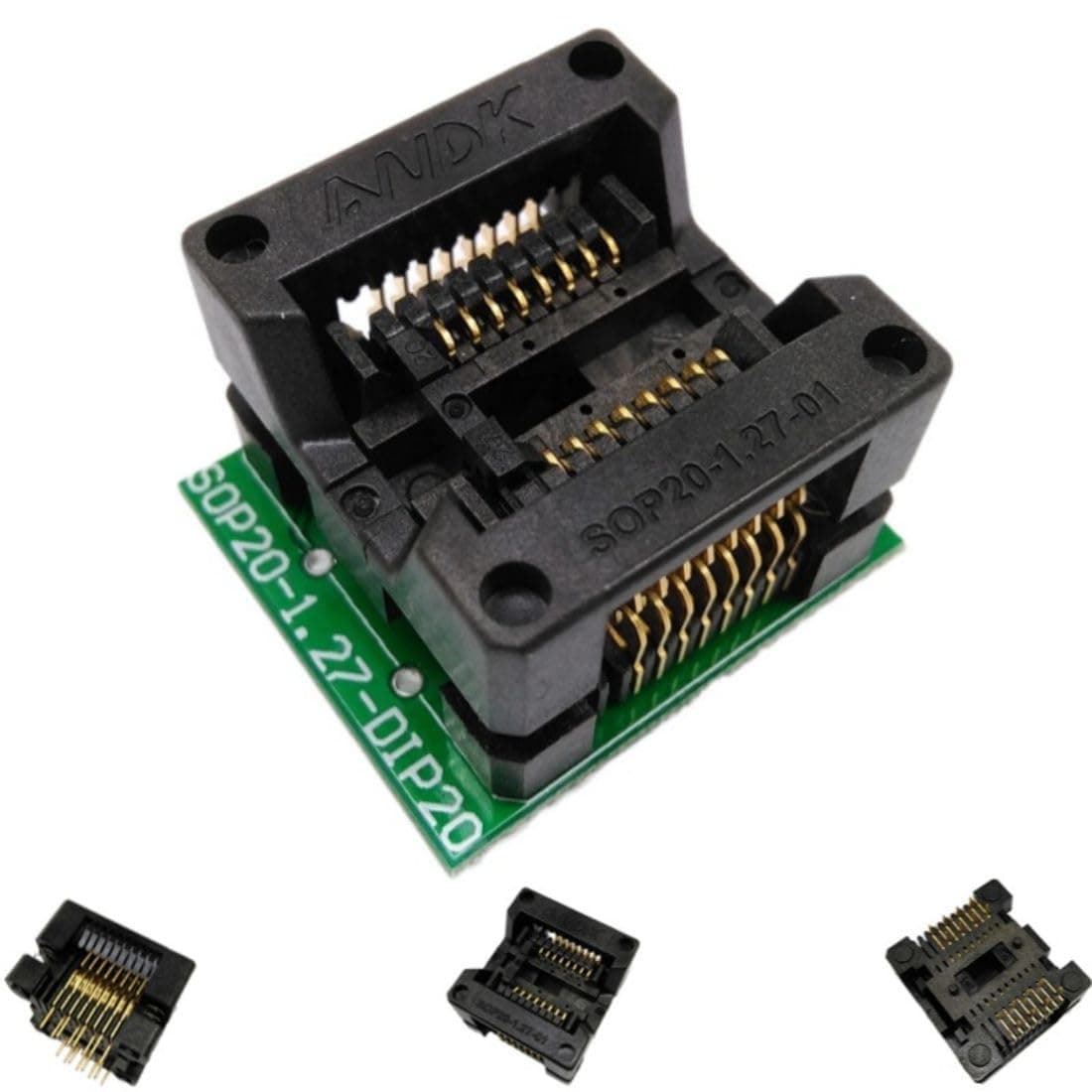 SOP16(20) SOIC16(20) SO16 To DIP16 Programming Socket Pitch 1.27mm IC Body Width 5.4mm Test Socket Adapter Programmer 16pin