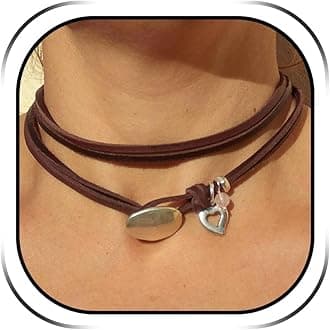 Roe Dolph Boho Suede Choker Necklace for Women Layered Leather Necklace Turquoise Pendant Necklace Western Jewelry Gifts for Birthday Christmas