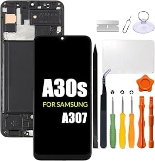 Replacement for Samsung Galaxy A30s LCD Screen with Frame INCELL for Samsung A307 A307F A307FN A307G A307GN A307GT Touch Screen Digitizer Assembly LCD Display with Repair kit(No Figerprint Function)