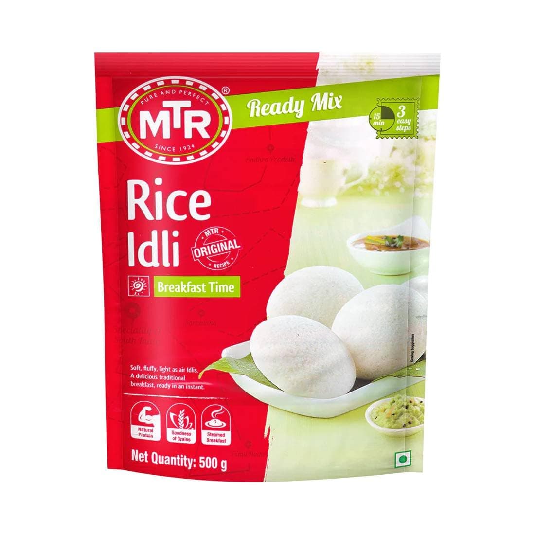Rice Idli Mix - Breakfast Mix | Quick Breakfast | Instant Ready to Cook Mix | Ready-To-Make South Indian Breakfast | 500g