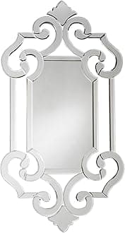 Howard Elliott Clarice Hanging Venetian Wall Mirror, Antique Accent Mirror