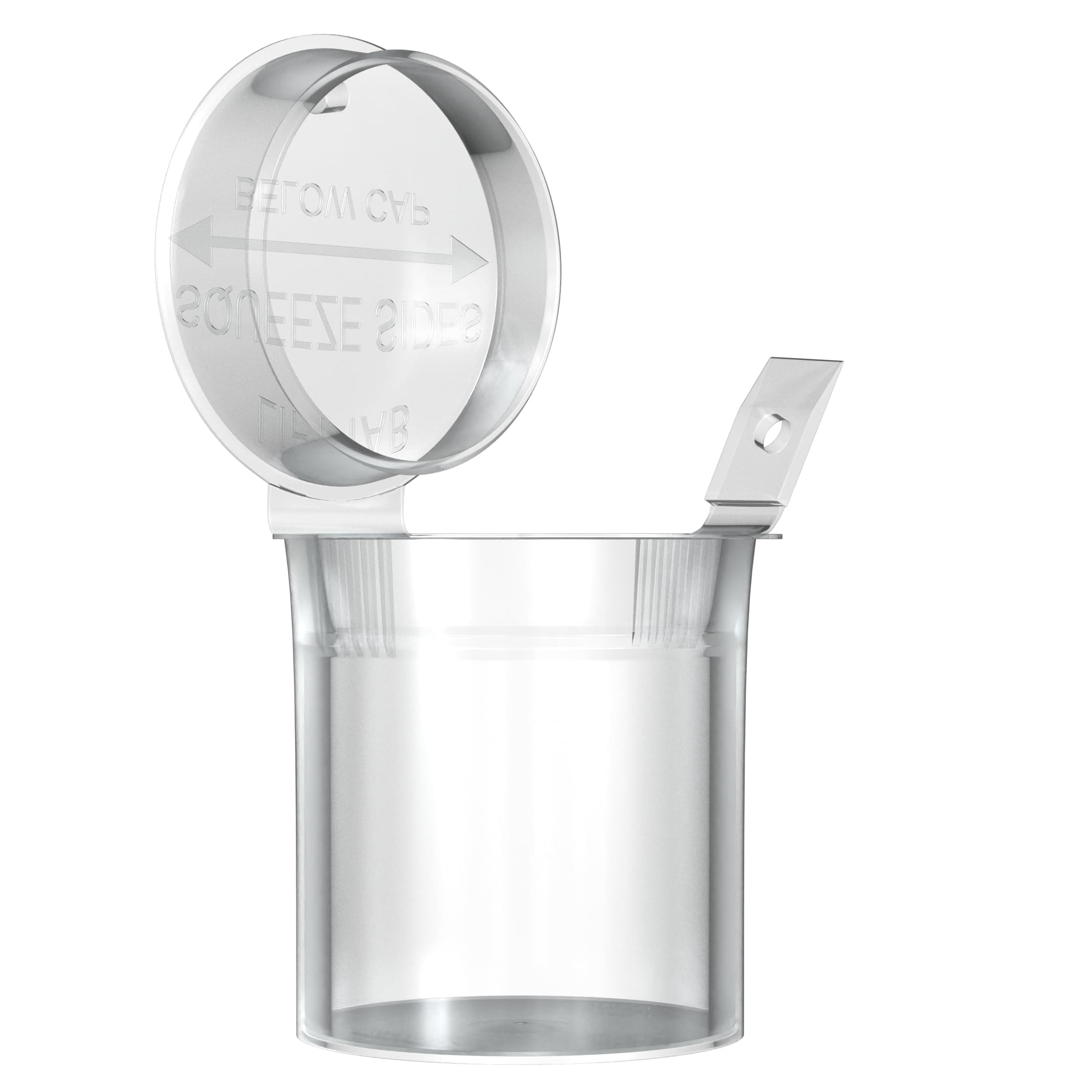 Dragon Chewer 6 Dram Pop Top Bottles - Small Storage Containers - 300 pcs (Clear)