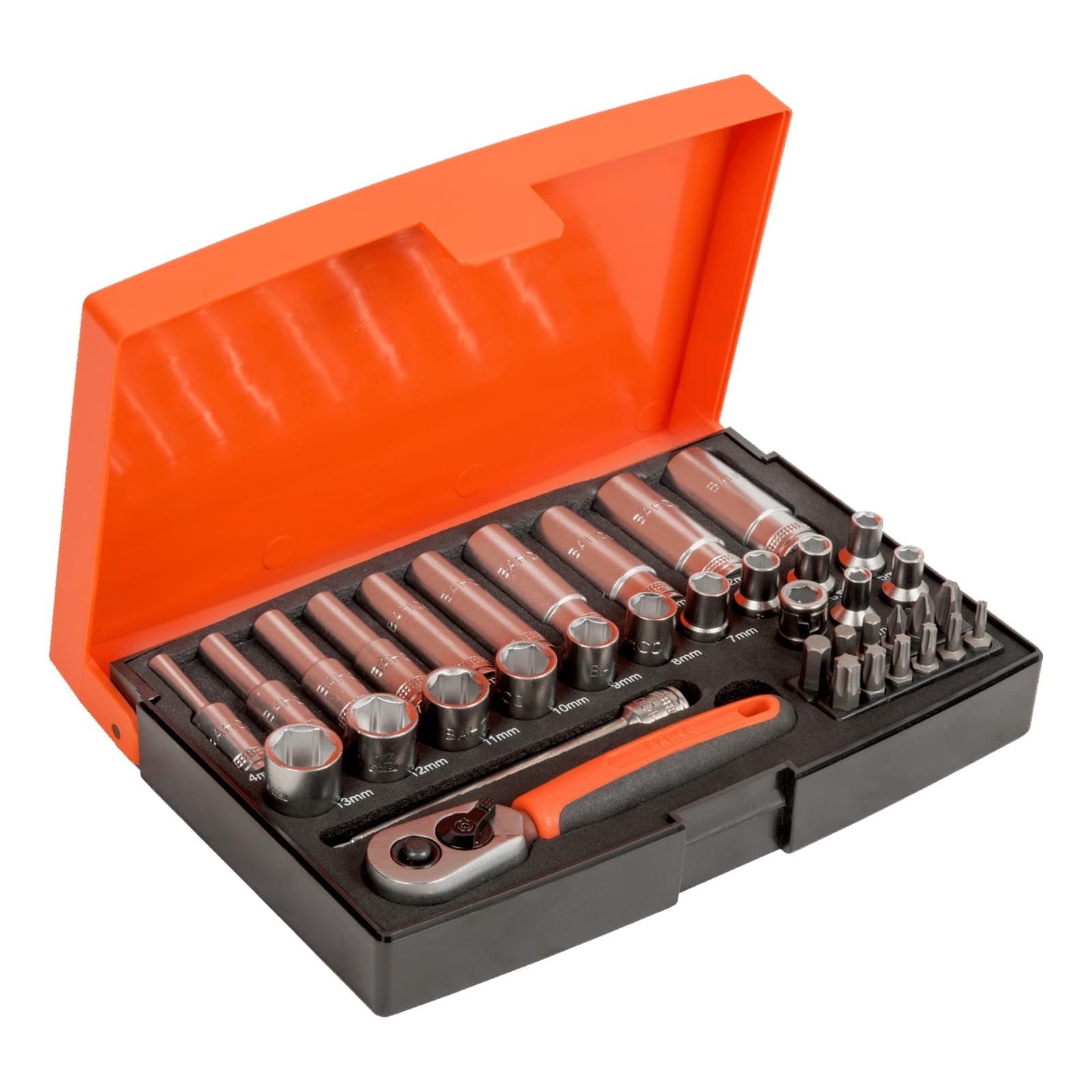 Bahco SL25L Socket Set 37Pc 1/4Sqdr mm Deep