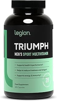 Triumph Daily Sport Multivitamin Supplement - Vitamins and Minerals for Athletes Helps with Energy for Sports & Bodybuilding Workouts - 240 Capsules, 30 Servings (Men)