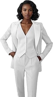 Women's Suiting Pantsuit Business Casual Outfits Women Work Office Pant Suits for Women 3 Piece Set