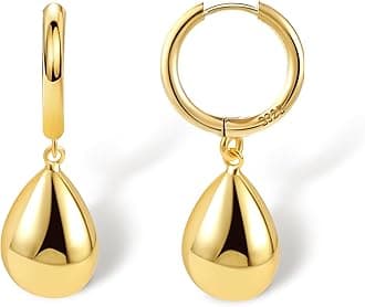 925 Sterling Silver Teardrop Leverback Earrings for Women Girls Waterdrop Tear Drop Dangle Earrings Jewelry Hypoallergenic Silver Teardrop Leverback Dangle Earring for Women