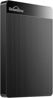 UnionSine 750GB 2.5" Ultra Slim Portable External Hard Drive HDD-USB 3.0 for PC, Mac, Laptop, PS4, Xbox one,Xbox 360-HD-2510(Black)