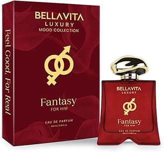 Bellavita Luxury Fantasy for him Eau de Parfum | 100 ml (3.4 fl.oz.) | Perfume for Men | Oriental-Spicy, Apple, Clove, and Cedarwood Notes | Long Lasting Men's Fragrance