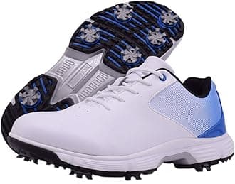 THESTRONMen Golf Shoes Mesh Breathable Breathable Golf Walking Sport Sneakers 7 Spikes Golf Trainers