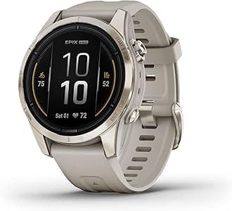 epix Pro (Gen 2) Sapphire Edition, 42mm, High Performance Smartwatch, Advanced Training Technology, Built-in Flashlight, Light Sand