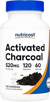 Nutricost Activated Charcoal 520mg, 120 Capsules - Premium Powder, Non-GMO & Gluten Free