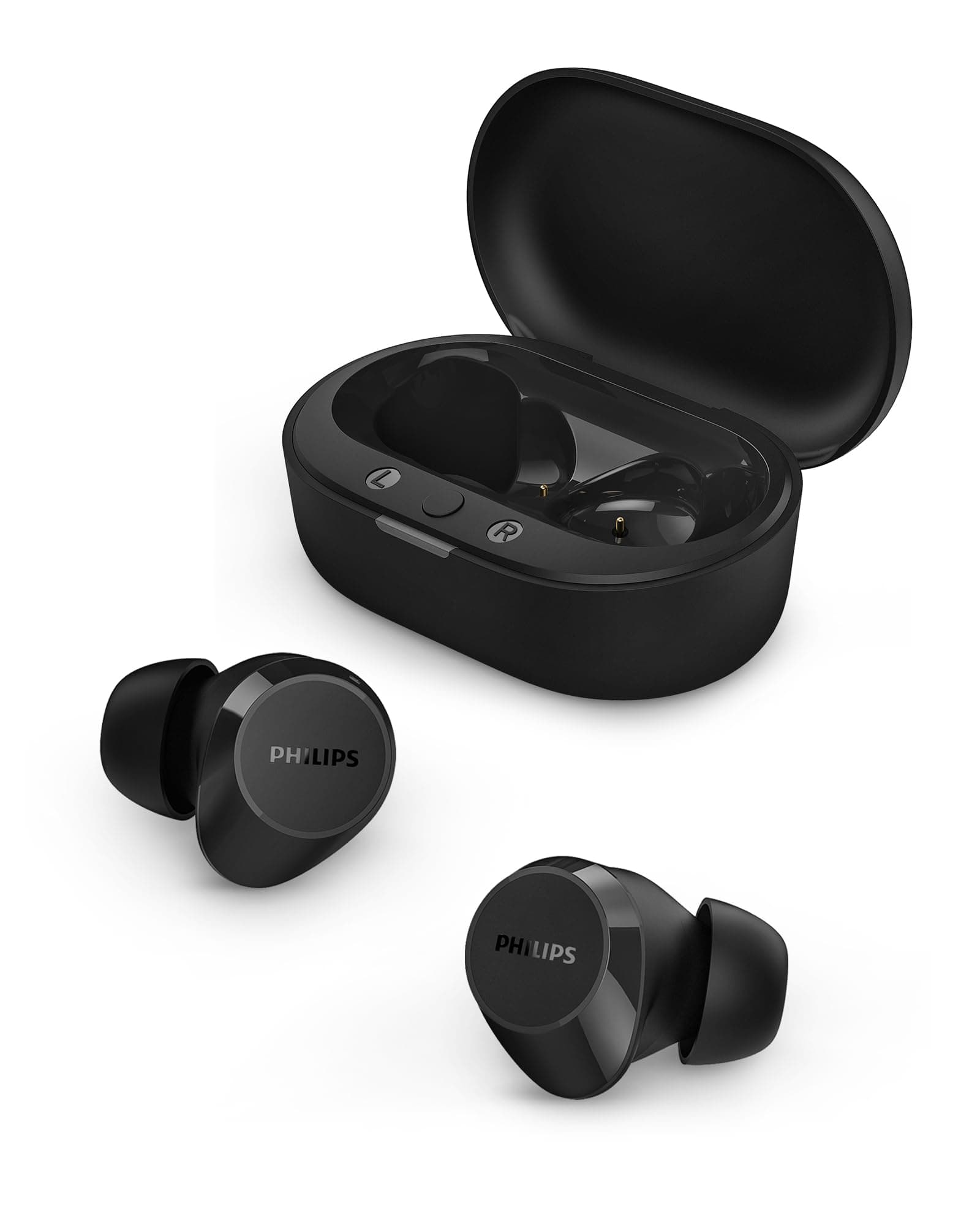 TAT1219 True Wireless Bluetooth Earbuds - 18 Hours Play Time, Dynamic Bass, Clear Calls, IPX4 Water Resistant, Black