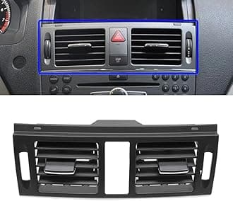 Front Center Air Vent Cover, Middle AC Vent Grille Outlet Panel Replacement, for Mercedes Benz W204 C 180 200 220 230 260 300 350 2007-2011 2048304054 (Central Standard)