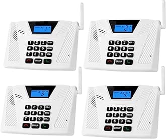 Intercoms Wireless for Home Upgraded, Hands Free Intercom 5300ft, Real-Time Two Way Intercoms for Home with Group Call, Full Duplex Wireless Intercom System for Business Office(4 Pack)