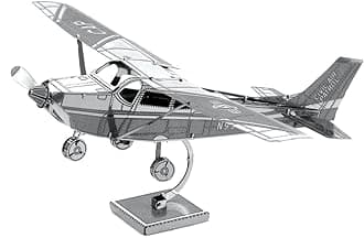 Metal Earth Cessna 172 Airplane 3D Metal Model Kit Fascinations