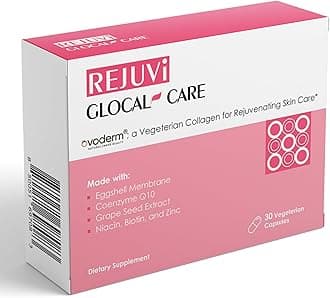 Rejuvi Collagen Booster – 300mg Ovoderm Vegetarian Collagen for Skin Elasticity, Firmness & Joint Support – Biotin, Grape Seed Extract, CoQ10 - (30 Capsules)