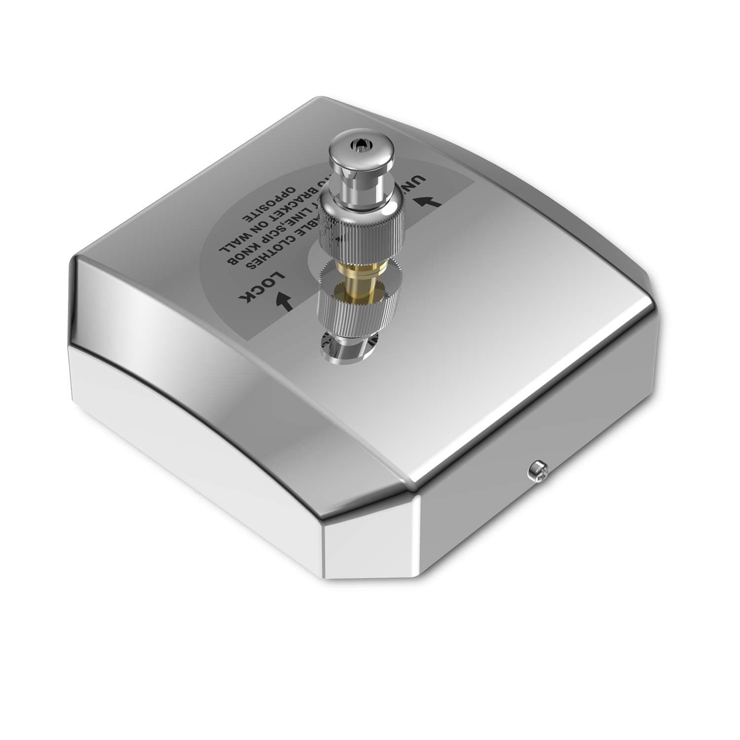 Retractable Clothesline Chrome Finish Indoor Laundry String, 9 Feet Clothes Line for Hanging Drying in Bathroom, Hotels and Home, Square Style