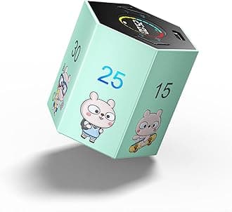 Ticktime Pro Pomodoro Timer, Productivity Cube Timer, Magnetic Flip Timer, Pause & Resume, Mute, Vibrate & Adjustable Sound Alert, for Task, Work, ADHD, 3/5/10/15/25/30min & Custom Countdown, Green