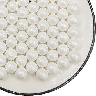 Edible White Pearl Sugar Sprinkles 3.53 oz, 14mm Candy Pearls Ideal for Baking, Cake and Cupcake Toppers, Cookie Decoration, Ice Cream Topping, Wedding Shower Valentines Halloween Christmas