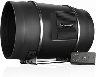 AC Infinity CLOUDLINE PRO S10, Quiet 10” Inline Duct Fan with Speed Controller - EC Motor Ventilation Exhaust Fan for Heating Cooling Booster, Grow Tents, Hydroponics