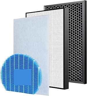 Filter Hepa，Compatible for Sharp，for KC-A40SA KC-A40SA-W KC-A40SA-B Air Purifier HEPA Carbon Humidifiying Filter for FZ-A40HFE FZ-A40DFE FZ-A60MFE(1 Set)