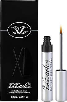 LiLash XL Eyelash Serum to Grow Longer & Fuller-Looking Lashes - Eyelash Growth Enhancer, Safe for Use with Contacts, Lash Extensions, Sensitive Eyes - Vegan & Cruelty-free (4mL, 6-Month Supply)