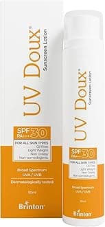 Brinton UV Doux Sunscreen Lotion with SPF 30 Oil Free Formula Sweat & Water Resistant Lightweight, Non-Greasy and Non-Comedogenic For All Skin Types, 50ml