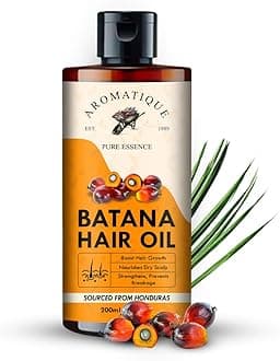 Aromatique Pure Batana Oil For Hair Growth By Dr Sebi Sourced From Honduras, Cold Pressed Oil, Derived from palm nut oil for Hair & Skin (200 ML)