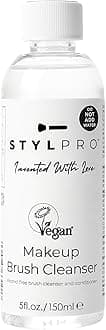 STYLPRO Vegan Makeup Brush Cleanser 150ml – Deep Cleans & Conditions Brushes, Removes Oily Foundation, Bacteria, Paraben & Alcohol-Free, Argan & Grapeseed Oils, Vegan Certified, Quick Drying