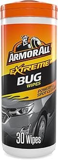 Armor All, 30 Bug Wipes, Citrus Scent, Quickly and Easily Cleans Insects, Tree Sap and Brake Dust, Suitable for all Surfaces, Freshness Lock, Ideal for Car & Motorcycle Detailing, Made in the UK