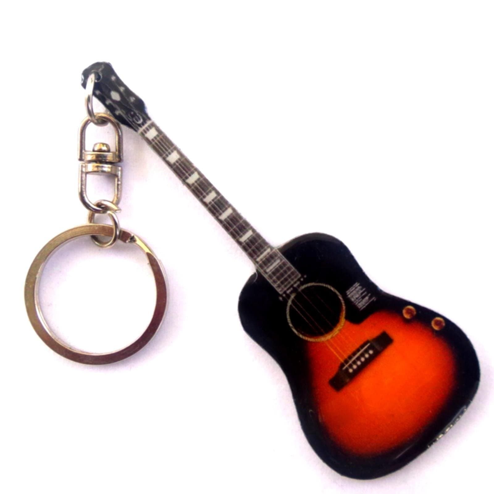 Stainless Guitar Shaped Keychains