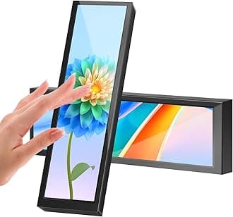 AISHICHEN 8.8 Inch Small Touchscreen Monitor, PC Temperature Display, PC Sensor Panel Display, IPS USB Mini Screen for Raspberry Pi, AIDA64 CPU RAM Data Temperature Monitor for ARGB Computer Case