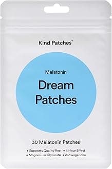 Melatonin Dream Patches - Sleep Patches - Sleep Aid with Ashwagandha to Improve Rest - Overnight Use - 30 Count
