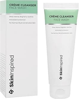 SkinInspired Crème Cleanser For Oily Skin Facewash | Complete Cleansing | Skin Brightening | Moisturising | For Normal, Combination, Oily & Acne-Prone Skin | Salicylic Acid + Lactic Acid + Vitamin C | 70 ml