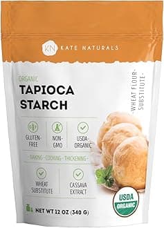 Tapioca Starch Flour for Baking, Cooking & Boba Pearls (12oz, Organic, Non-GMO, Gluten Free)
