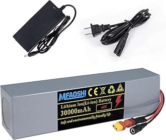 Ebike Battery Pack, 48V 30Ah Lithium Battery Unit with 2Ah Charger, BMS Protection for 0-1500W Motors, Electric Bicycle Ebike and Scooter