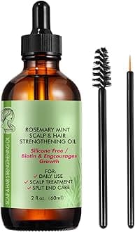 Rosemary Hair Growth Oil | Essential Oil for Eyebrow and Eyelash Growth | Skin Care, 100% Pure Natural Serum, Stimulates Hair Growth, 60ml