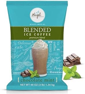 Blended Ice Coffee, Frappe Powder Mix, Chocolate Mint [3 LB] [34 Servings]