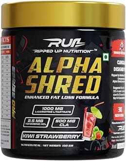 Alpha Shred Fat Burner - 150g, Kiwi Strawberry | With Carbliss® for Blocking Carbs by 40-60% | Weight Management & Metabolism Booster | Enriched with Garcinia Cambogia, Coffee Bean Extra, Caffeine