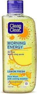 Clean & Clear Morning Energy Lemon Fresh Face Wash, Yellow, 150 ml