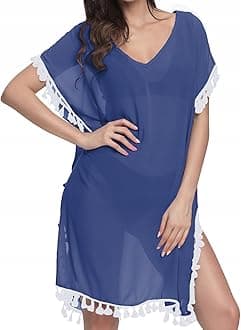 RisipuSwimsuit Cover Ups for Women,Beach Dress Bikini Cover Ups for Women Chiffon Swimwear Bikini Swimsuit Beach Cover Ups