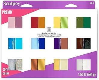 Polyform PEMP-024 Premo Sculpey Accents Polymer Clay Multipack 1 oz 24 kg Assorted Colors
